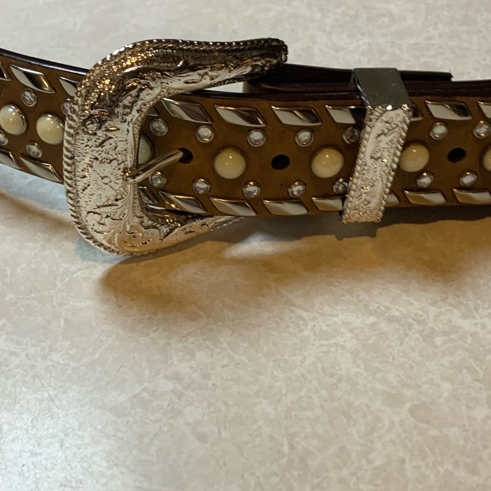 Western genuine leather belt
